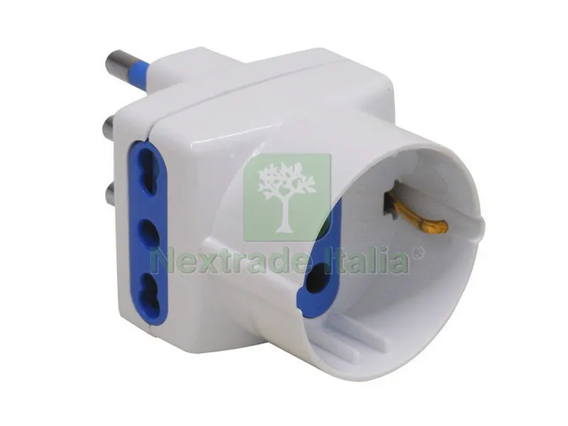 20PZ Adattatore Triplo in Blister 2P+T spina 16A/2 prese 10/16A+schuko — Interruttori e prese — rif. FERX.VIT35596