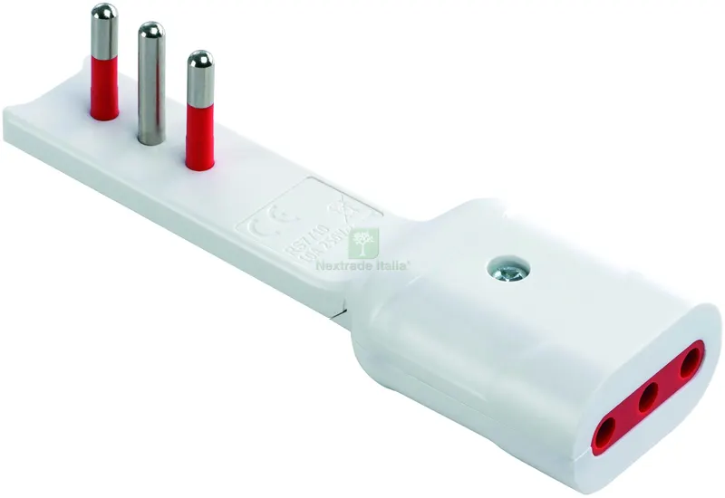 ADATTATORE ULTRA PIATTO 10Ah 2P+T - Presa 10 Ah Col. Bianco — Interruttori e prese — rif. FERX.VIT56986 ADATTATORE ULTRA PIATTO 10Ah 2P+T - Presa 10 Ah Col. Bianco — Interruttori e prese — rif. FERX.VIT56986
