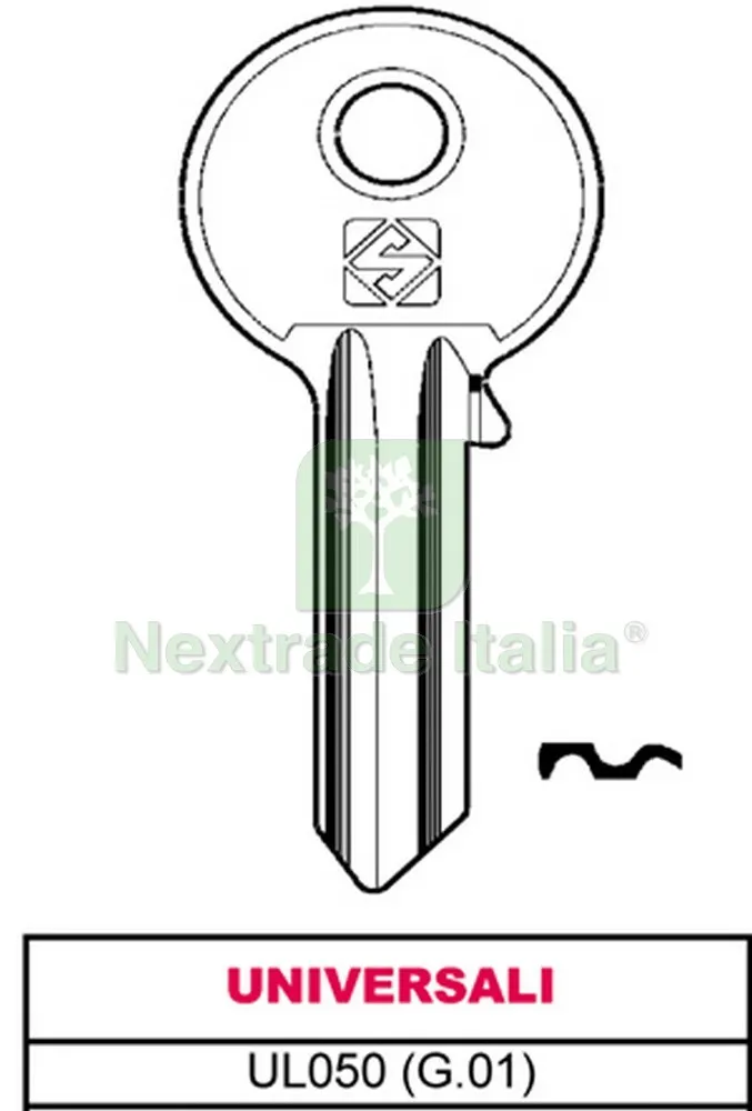 100PZ CHIAVE ASC UL050 (G.VAB 0) UNIVERSALE — Serrature e cilindri — rif. FERX.VIT4914
