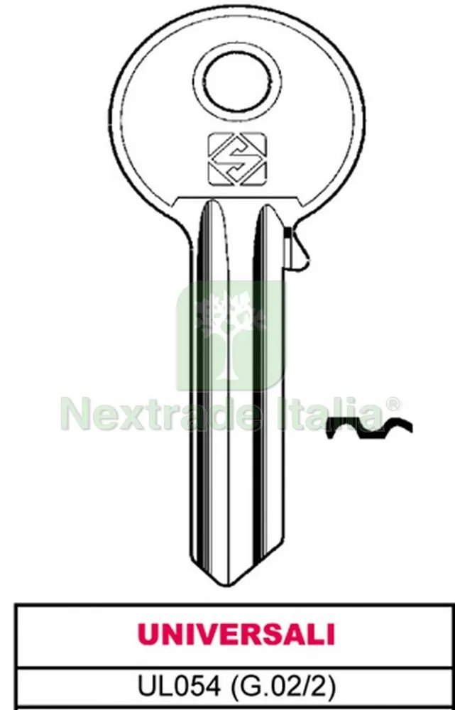 100PZ Chiave ASC UL054 (G.VAC 2) Universale — Serrature e cilindri — rif. FERX.VIT6097