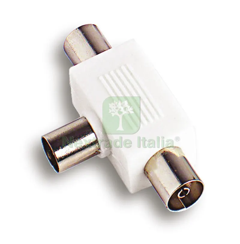 10PZ ADATTATORE TV DOPPIO INDUTTIVO Ø mm. 9,5 per cavo Ø max mm.7 — Interruttori e prese — rif. FERX.VIT13001