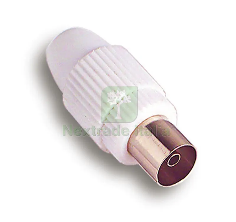 10PZ PRESA COASSIALE TV Ø mm. 9,5 per cavo Ø max mm.7 — Interruttori e prese — rif. FERX.VIT12999 10PZ PRESA COASSIALE TV Ø mm. 9,5 per cavo Ø max mm.7 — Interruttori e prese — rif. FERX.VIT12999