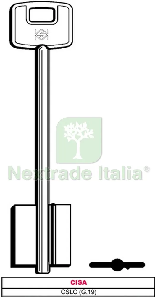 5PZ CHIAVE A DOPPIA MAPPA CSLC (G.VAT 5) CISA — Chiavi grezze e duplicati — rif. FERX.VIT6002