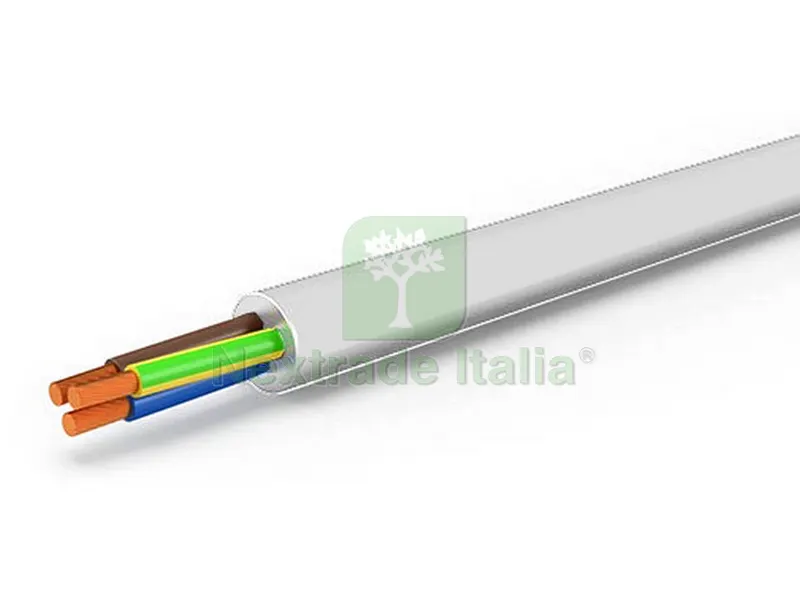 CAVO MULTIPOLARE FLESSIBILE H05VV-F RT. 100 MT. col. Bianco Sezione 2x1 — Cavi e fili — rif. FERX.VIT32928