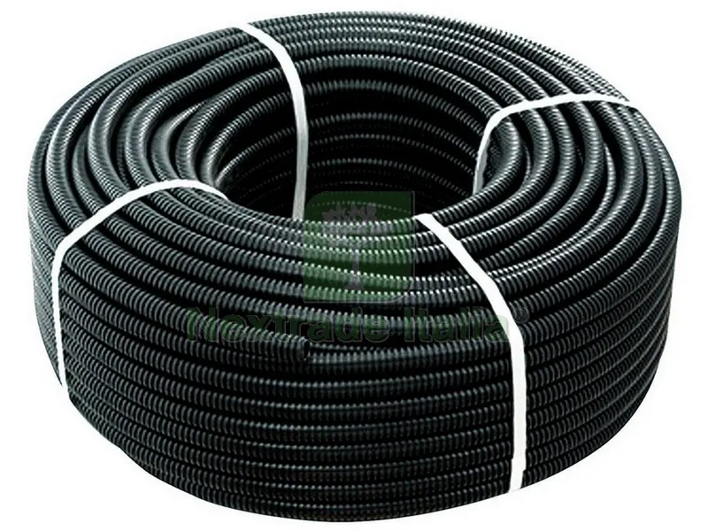 TUBO CORRUGATO NERO CON TIRAFILO Ø mm. 20 MT. 25 — Tubi e raccordi — rif. FERX.VIT47250 TUBO CORRUGATO NERO CON TIRAFILO Ø mm. 20 MT. 25 — Tubi e raccordi — rif. FERX.VIT47250