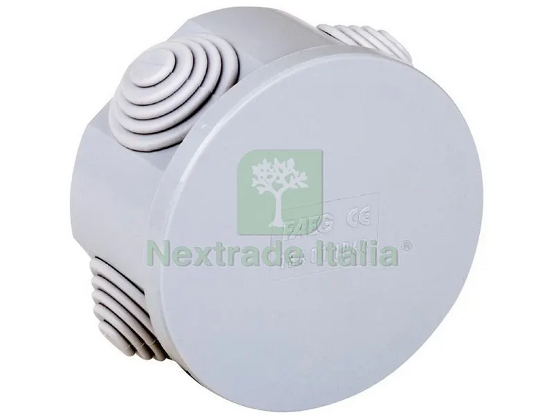 Scatola Stagna di Derivazione con Passacavi IP44 mm Ø 65x35 h — Minuteria metallica — rif. FERX.VIT50305 Scatola Stagna di Derivazione con Passacavi IP44 mm Ø 65x35 h — Minuteria metallica — rif. FERX.VIT50305