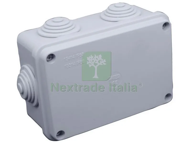 SCATOLA STAGNA DI DERIVAZIONE CON PASSACAVI IP55 mm. 190x140x70 h — Minuteria metallica — rif. FERX.VIT50310 SCATOLA STAGNA DI DERIVAZIONE CON PASSACAVI IP55 mm. 190x140x70 h — Minuteria metallica — rif. FERX.VIT50310