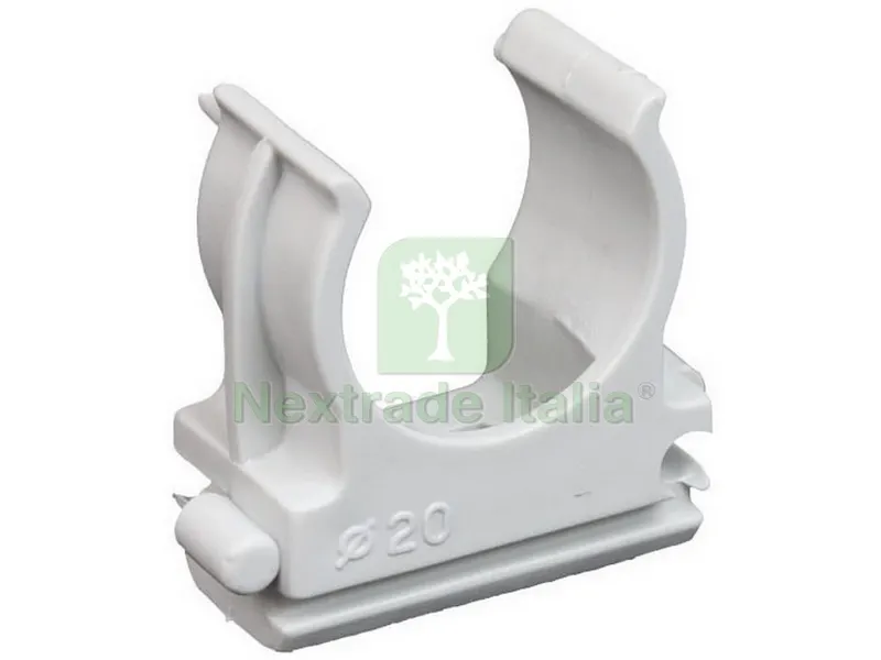 100PZ CLIPS A SCATTO PER FISSAGGIO TUBO RIGIDO Ø mm. 16 — Tubi e raccordi — rif. FERX.VIT50347 100PZ CLIPS A SCATTO PER FISSAGGIO TUBO RIGIDO Ø mm. 16 — Tubi e raccordi — rif. FERX.VIT50347