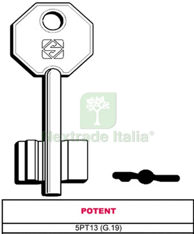 5PZ CHIAVE A DOPPIA MAPPA 5PT13 (G.VAS 5) POTENT — Chiavi grezze e duplicati — rif. FERX.VIT28613 5PZ CHIAVE A DOPPIA MAPPA 5PT13 (G.VAS 5) POTENT — Chiavi grezze e duplicati — rif. FERX.VIT28613