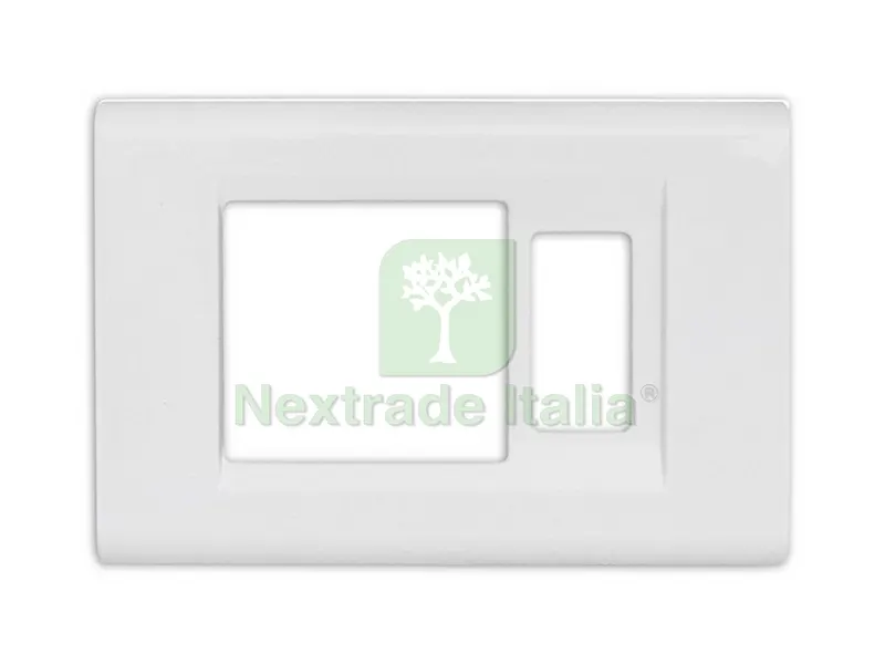 PLACCA CLICK PER SCHUKO+1 P col. Bianco — Interruttori e prese — rif. FERX.VIT37561