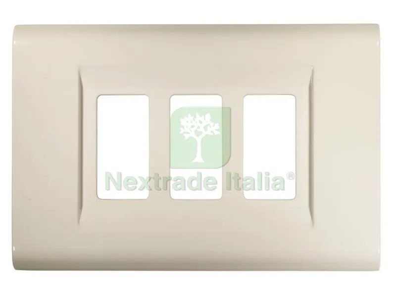 PLACCA CLICK col. Bianco 3 posti — Interruttori e prese — rif. FERX.VIT23538
