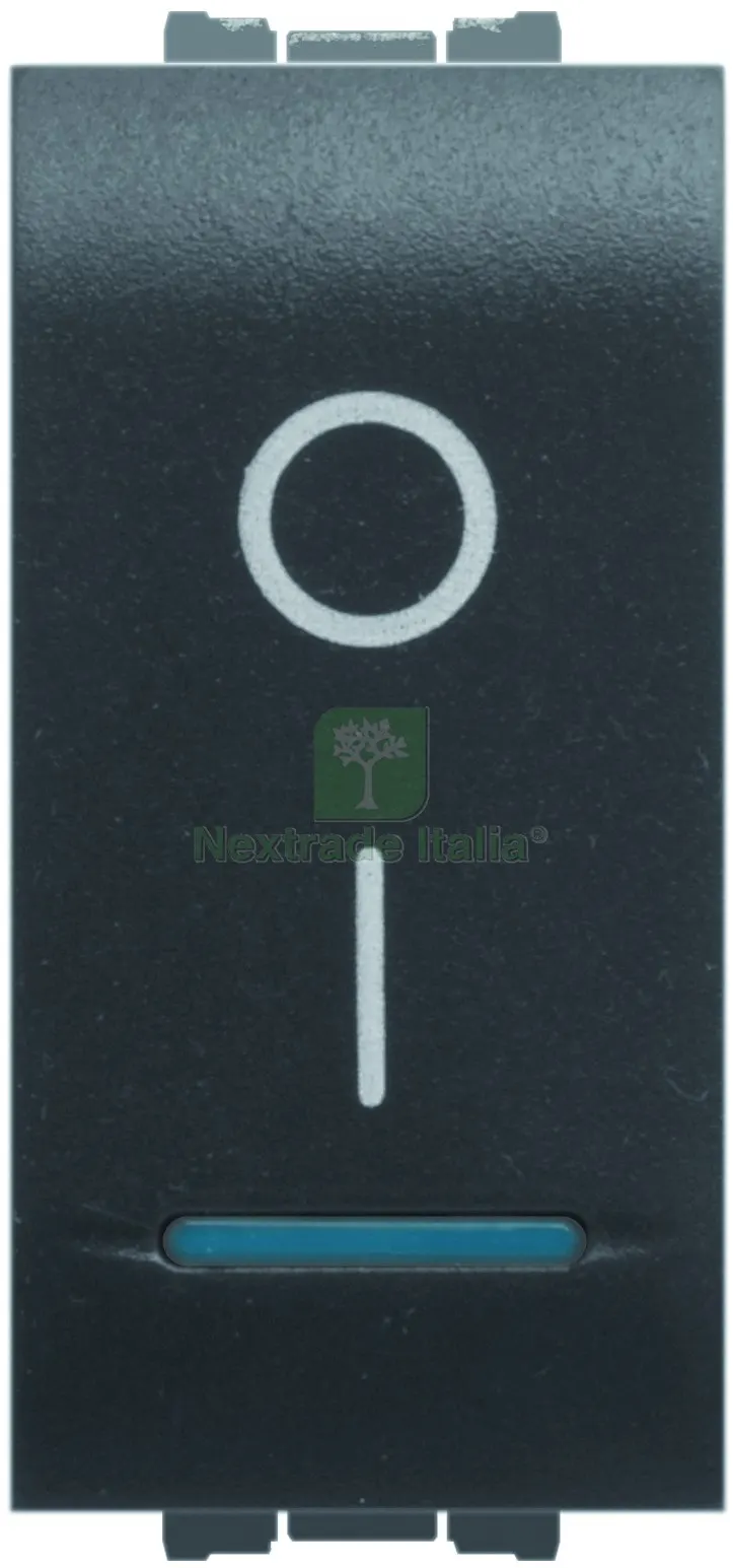 10PZ Interruttore Bipolare Luminoso 16 AX Col. Antracite — Interruttori e prese — rif. FERX.VIT58150