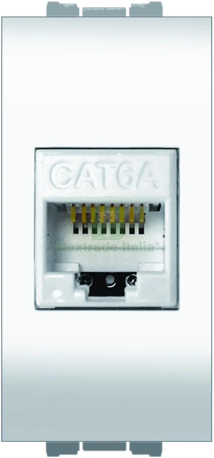 10PZ PRESA RJ45 CAT.6A PLUG 8/8 Col. Bianco — Interruttori e prese — rif. FERX.VIT58161