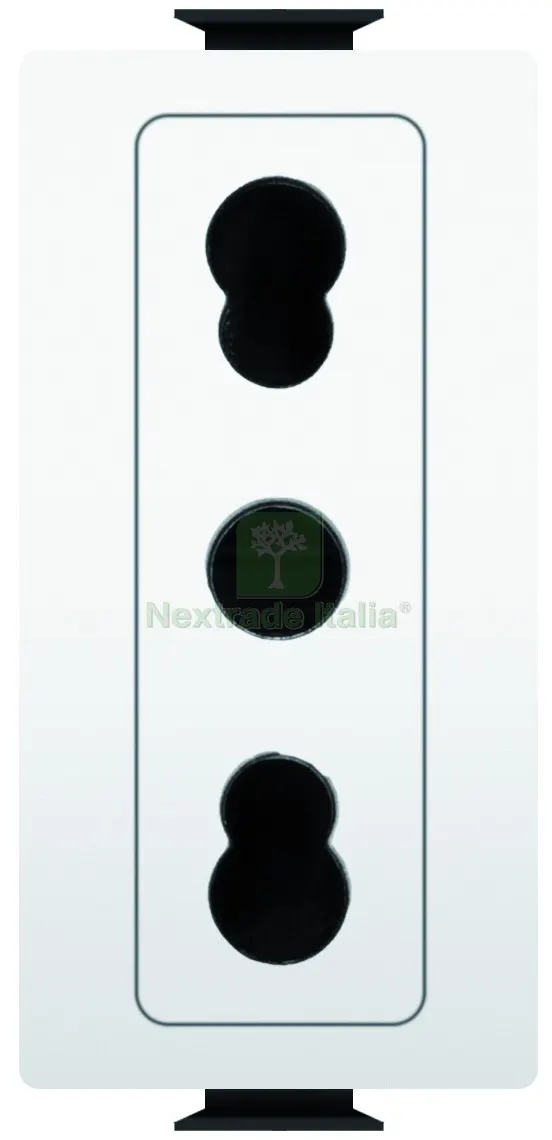 20PZ PRESA BIVALENTE DI SICUREZZA 2P+T 10-16A FIT per BTicino Matix Col. Bianco — Interruttori e prese — rif. FERX.VIT58520