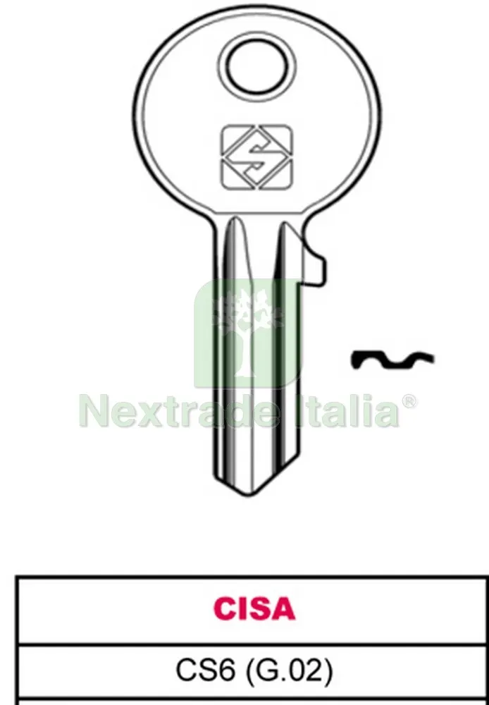 20PZ Chiave Ottone CS6 (G.VAC 0) Cisa — Serrature e cilindri — rif. FERX.VIT15219