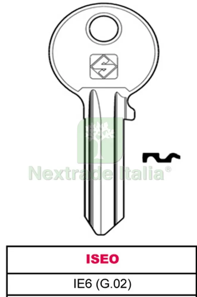 100PZ CHIAVE OTTONE IE6 (G.VAC 3) ISEO — Serrature e cilindri — rif. FERX.VIT30345