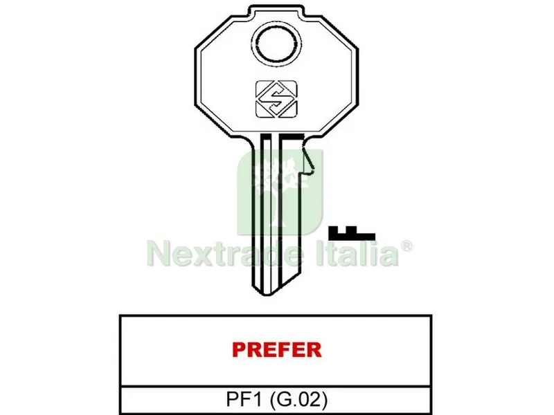 20PZ CHIAVE OTTONE PF1 (G.VAC 0) PREFER — Serrature e cilindri — rif. FERX.VIT40236 20PZ CHIAVE OTTONE PF1 (G.VAC 0) PREFER — Serrature e cilindri — rif. FERX.VIT40236