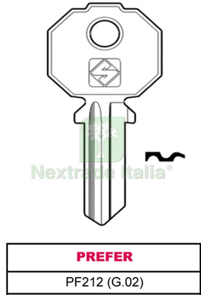 20PZ CHIAVE OTTONE PF212 (G.VAC 0) PREFER — Serrature e cilindri — rif. FERX.VIT30355 20PZ CHIAVE OTTONE PF212 (G.VAC 0) PREFER — Serrature e cilindri — rif. FERX.VIT30355