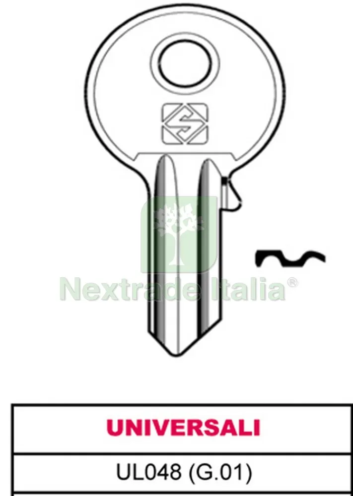 20PZ CHIAVE OTTONE UL048 (G.VAB 0) UNIVERSALE — Serrature e cilindri — rif. FERX.VIT30359