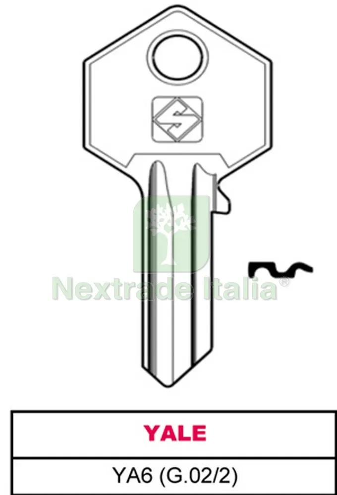 10PZ Chiave Ottone YA6 (G.VAC 2) Yale — Serrature e cilindri — rif. FERX.VIT11688