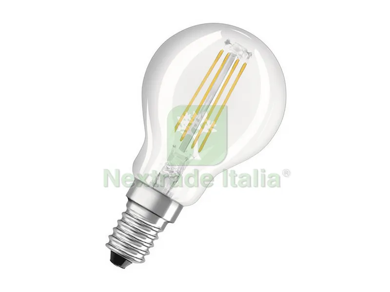 6PZ Osram LAMPADA A LED RETROFIT FILAMENT Sferica E14-Luce calda 4 W-470 lumen — Illuminazione — rif. FERX.VIT41759