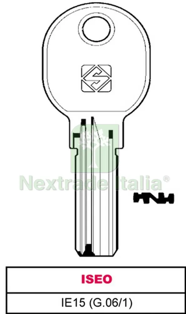 10PZ Chiave Punzonata Ottone IE15 (G.VAG 1) Iseo — Serrature e cilindri — rif. FERX.VIT28598