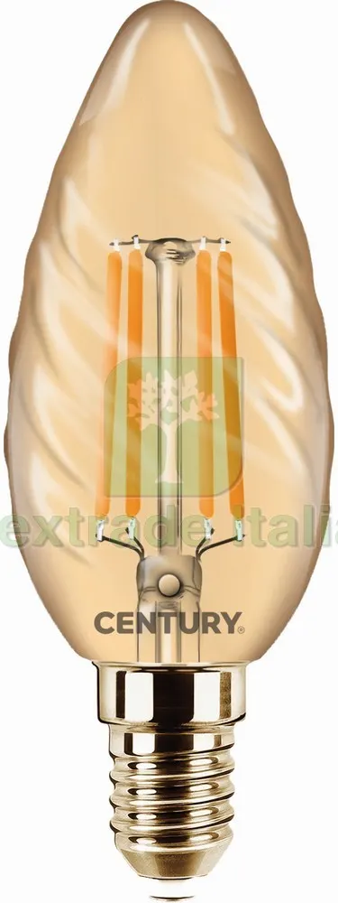 10PZ Lampada a Filamento LED Epoca Tortiglione E14 Luce calda 4 W - 400 lumen — Illuminazione — rif. FERX.VIT55929 10PZ Lampada a Filamento LED Epoca Tortiglione E14 Luce calda 4 W - 400 lumen — Illuminazione — rif. FERX.VIT55929