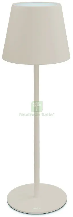 Lampada da Tavolo a LED Nina Ricaricabile 1,8 W - 180 lumen - 3.000K Col. Sabbia — Illuminazione — rif. FERX.VIT57026 Lampada da Tavolo a LED Nina Ricaricabile 1,8 W - 180 lumen - 3.000K Col. Sabbia — Illuminazione — rif. FERX.VIT57026