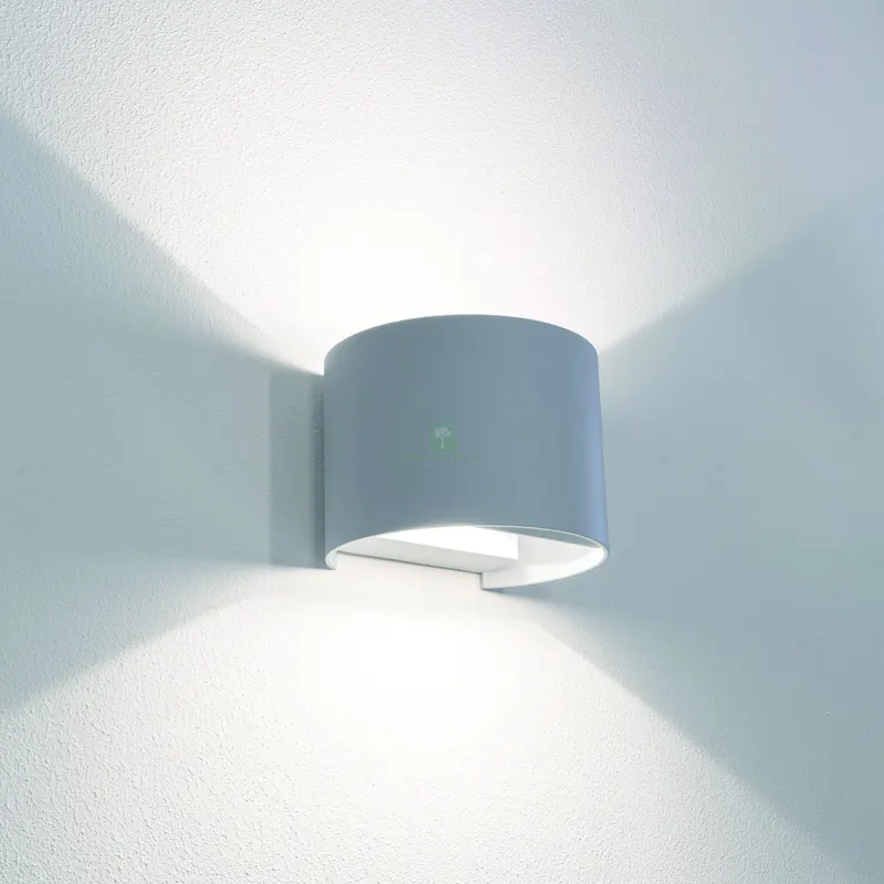 APPLIQUE BIDIREZIONALE TONDO A LED UP&DOWN+ 10 W-800 lm-3.000K/4.000K/6500K Col. Grigio — Illuminazione — rif. FERX.VIT57105