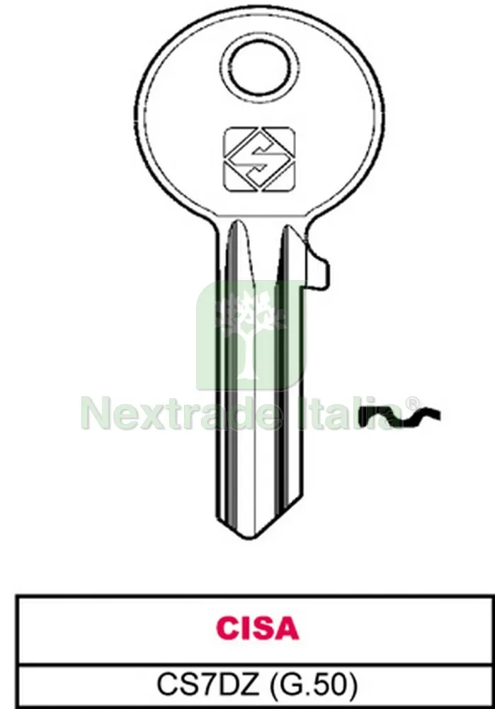 100PZ CHIAVE SILKY OTTONE CS7DZ (G.VGB 1) CISA — Seghe e lame manuali — rif. FERX.VIT30035