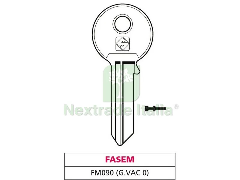 20PZ Chiave ASC FM090 (G. VAC 0) Fasem — Serrature e cilindri — rif. FERX.VIT47559