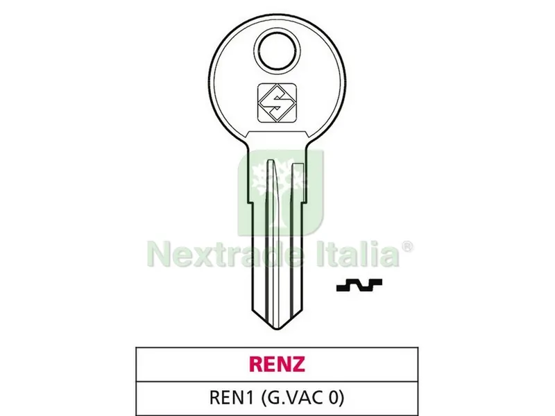 20PZ Chiave ASC REN1 (G. VAC 0) Renz — Serrature e cilindri — rif. FERX.VIT47601