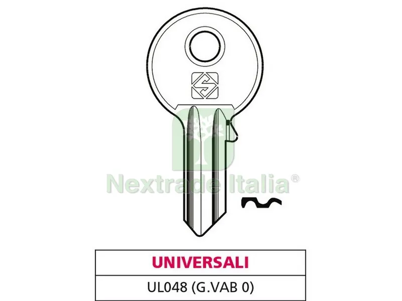 20PZ Chiave ASC UL048 (G. VAB 0) Universale — Serrature e cilindri — rif. FERX.VIT47723