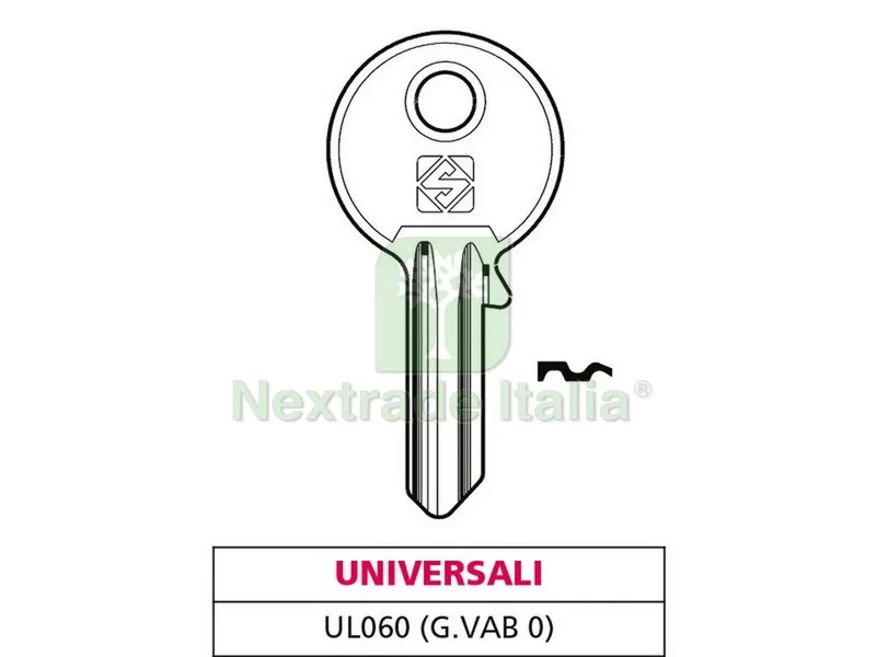 100PZ Chiave ASC UL060 (G. VAB 0) Universale — Serrature e cilindri — rif. FERX.VIT47724
