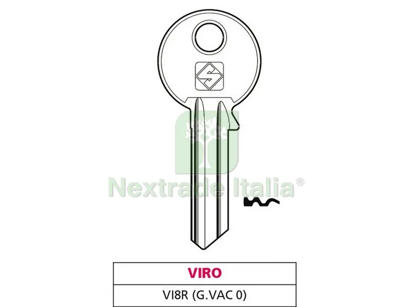 20PZ Chiave ASC VI8R (G. VAC 0) Viro — Serrature e cilindri — rif. FERX.VIT47553