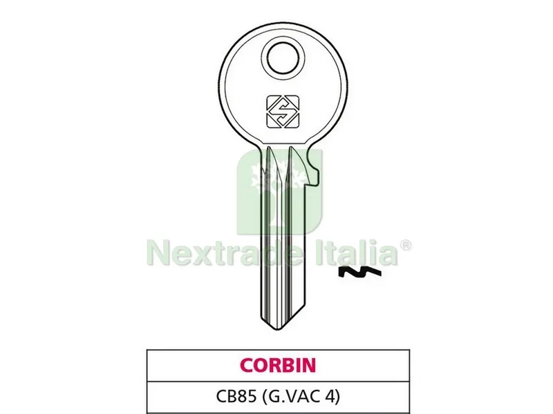 20PZ Chiave Ottone CB85 (G. VAC 4) Corbin — Serrature e cilindri — rif. FERX.VIT47582
