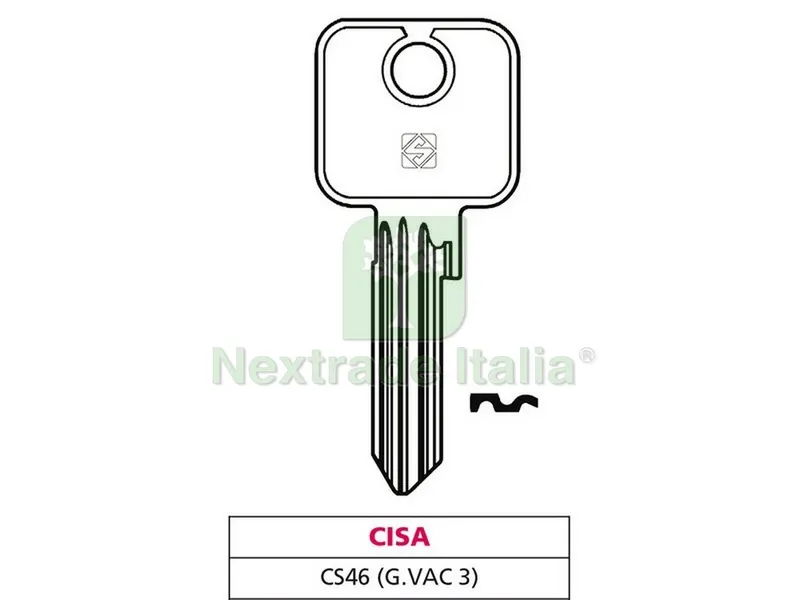 10PZ CHIAVE OTTONE CS46 (G. VAC 3) CISA — Serrature e cilindri — rif. FERX.VIT47564