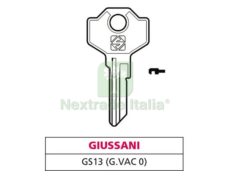 20PZ CHIAVE OTTONE GS13 (G. VAC 0) GIUSSANI — Serrature e cilindri — rif. FERX.VIT47599 20PZ CHIAVE OTTONE GS13 (G. VAC 0) GIUSSANI — Serrature e cilindri — rif. FERX.VIT47599