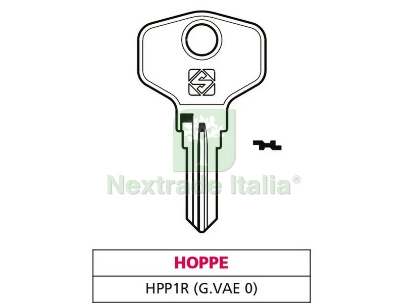 10PZ Chiave Ottone HPP1R (G. VAE 0) Hoppe — Ferramenta per legno e mobili — rif. FERX.VIT47615