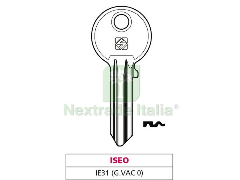 20PZ Chiave Ottone IE31 (G. VAC 2) Iseo — Serrature e cilindri — rif. FERX.VIT47557