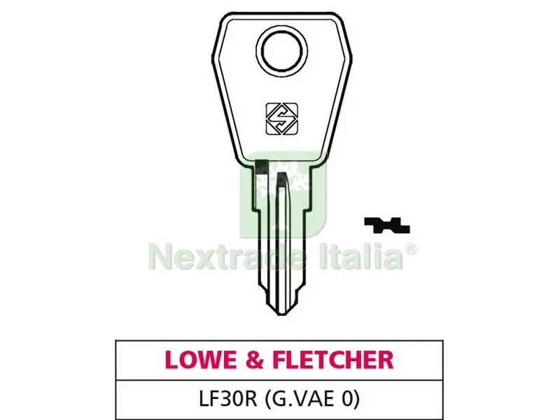 10PZ Chiave Ottone LF30R (G. VAE 0) Lowe & Fletcher — Serrature e cilindri — rif. FERX.VIT47585