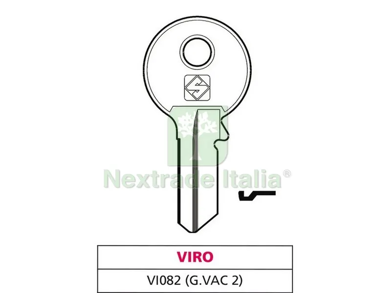 20PZ Chiave Ottone VI082 (G. VAC 2) Viro — Serrature e cilindri — rif. FERX.VIT47566