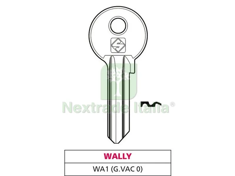 20PZ Chiave Ottone WA1 (G. VAC 0) Wally — Serrature e cilindri — rif. FERX.VIT47571