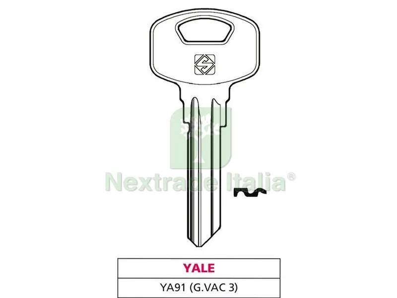 10PZ Chiave Ottone YA91 (G. VAC 3) Yale — Serrature e cilindri — rif. FERX.VIT47547