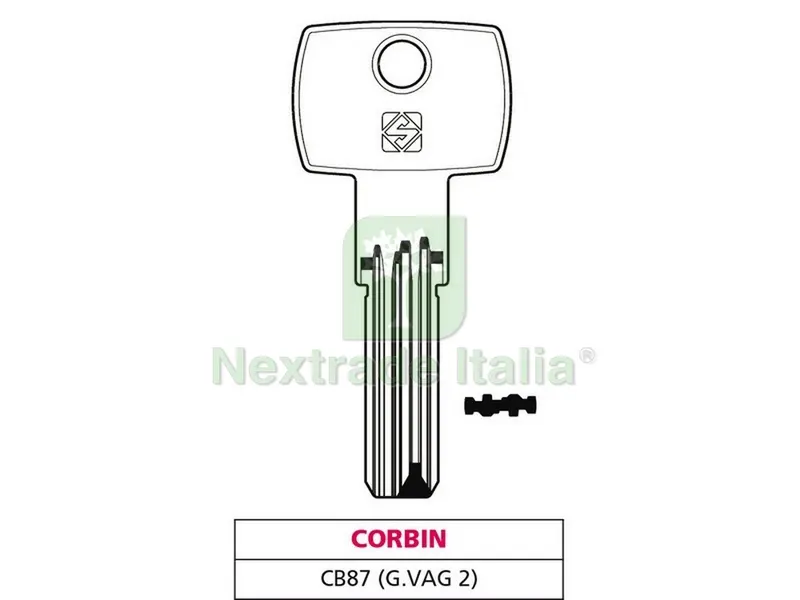 5PZ CHIAVE PUNZONATA OTTONE CB87 (G. VAG 2) CORBIN — Serrature e cilindri — rif. FERX.VIT47510 5PZ CHIAVE PUNZONATA OTTONE CB87 (G. VAG 2) CORBIN — Serrature e cilindri — rif. FERX.VIT47510
