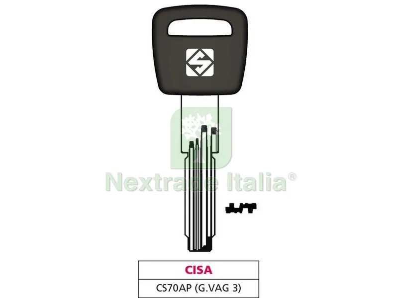 5PZ Chiave Punzonata Ottone CS70AP (G. VAG 3) Cisa — Serrature e cilindri — rif. FERX.VIT47517
