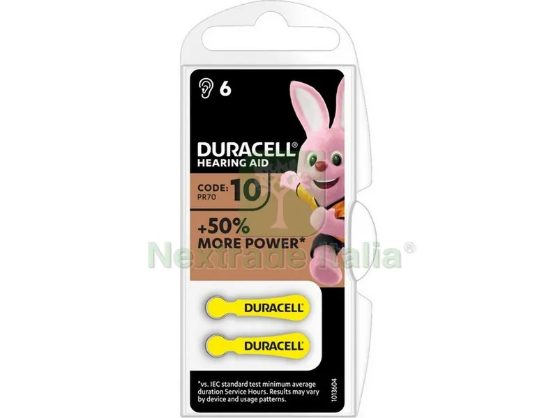 10CF PILA PER APPARECCHI ACUSTICI 10 6 PZ. — Pile e batterie — rif. FERX.VIT51680