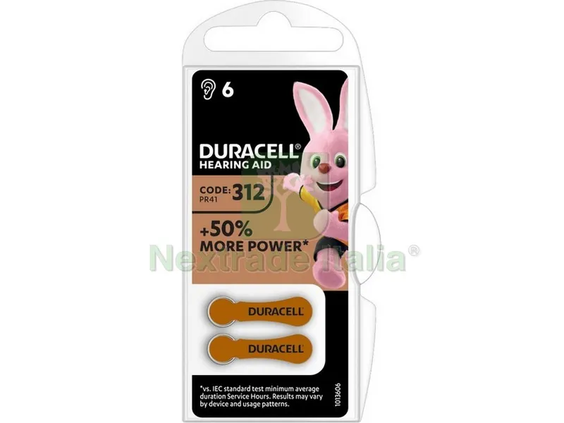 10CF PILA PER APPARECCHI ACUSTICI 312 6 PZ. — Pile e batterie — rif. FERX.VIT51682 10CF PILA PER APPARECCHI ACUSTICI 312 6 PZ. — Pile e batterie — rif. FERX.VIT51682