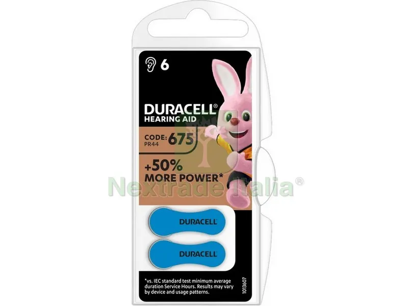 10CF PILA PER APPARECCHI ACUSTICI 675 6 PZ. — Pile e batterie — rif. FERX.VIT51683 10CF PILA PER APPARECCHI ACUSTICI 675 6 PZ. — Pile e batterie — rif. FERX.VIT51683