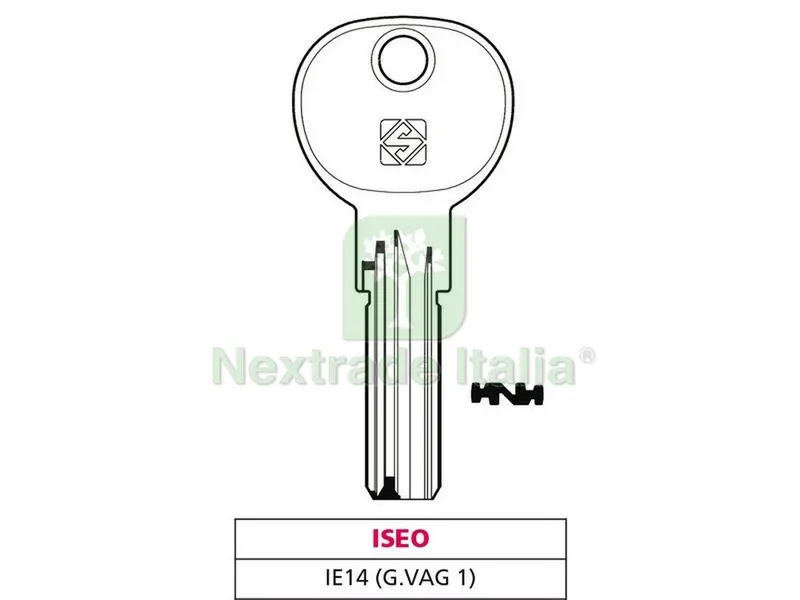 5PZ CHIAVE PUNZONATA OTTONE IE14 (G. VAG 1) ISEO — Serrature e cilindri — rif. FERX.VIT47516 5PZ CHIAVE PUNZONATA OTTONE IE14 (G. VAG 1) ISEO — Serrature e cilindri — rif. FERX.VIT47516